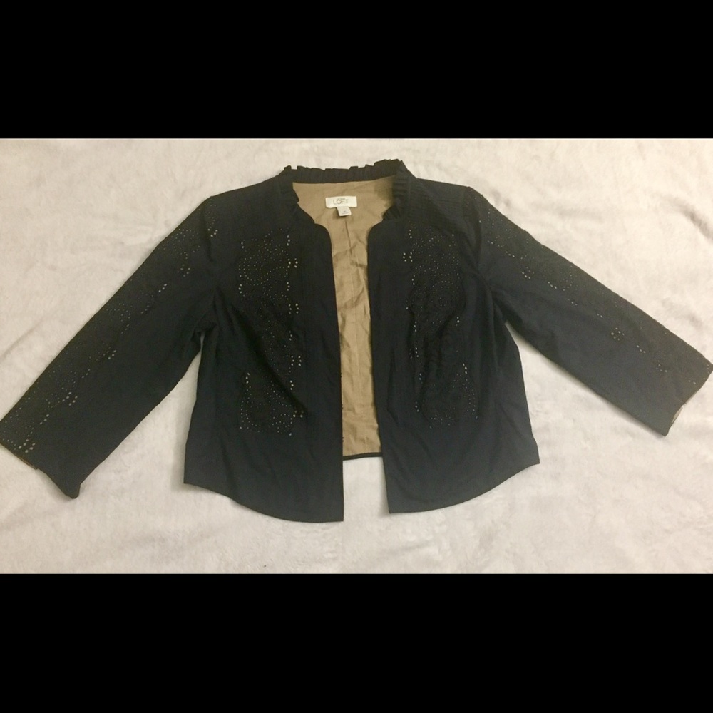 Anne Taylor Loft Stunning NWOT Navy Blazer SZ 10
